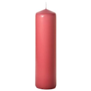 BELL TOP PILLARS | Mauve 3 x 11 Unscented Pillar Candles 3X11 UNSCENTED PILLAR CANDLES BELL TOP PILLARS