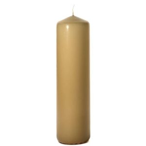 BELL TOP PILLARS | Parchment 3 x 11 Unscented Pillar Candles 3X11 UNSCENTED PILLAR CANDLES BELL TOP PILLARS