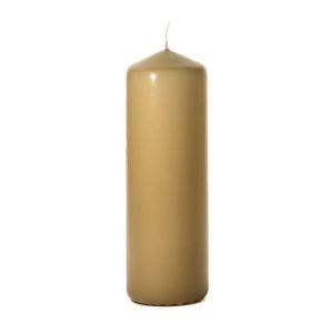 BELL TOP PILLARS | Parchment 3 x 9 Unscented Pillar Candles 3X9 UNSCENTED PILLAR CANDLES BELL TOP PILLARS