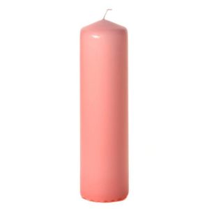 BELL TOP PILLARS | Pink 3 x 11 Unscented Pillar Candles 3X11 UNSCENTED PILLAR CANDLES BELL TOP PILLARS