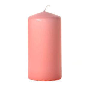 BELL TOP PILLARS | Pink 3 x 6 Unscented Pillar Candles 3X6 UNSCENTED PILLAR CANDLES BELL TOP PILLARS