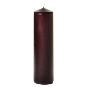 BELL TOP PILLARS | Plum 3 x 11 Unscented Pillar Candles 3X11 UNSCENTED PILLAR CANDLES BELL TOP PILLARS