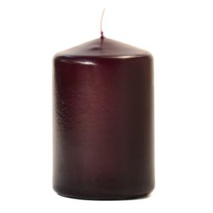 BELL TOP PILLARS | Plum 3 X 4 Unscented Pillar Candles 3X4 UNSCENTED PILLAR CANDLES BELL TOP PILLARS