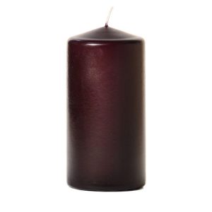 BELL TOP PILLARS | Plum 3 x 6 Unscented Pillar Candles 3X6 UNSCENTED PILLAR CANDLES BELL TOP PILLARS