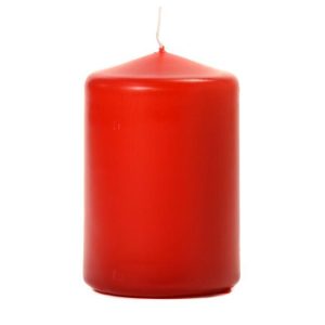 BELL TOP PILLARS | Red 3 X 4 Unscented Pillar Candles 3X4 UNSCENTED PILLAR CANDLES BELL TOP PILLARS