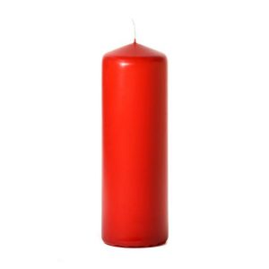 BELL TOP PILLARS | Red 3 x 9 Unscented Pillar Candles 3X9 UNSCENTED PILLAR CANDLES BELL TOP PILLARS