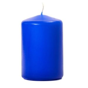 BELL TOP PILLARS | Royal Blue 3 X 4 Unscented Pillar Candles 3X4 UNSCENTED PILLAR CANDLES BELL TOP PILLARS