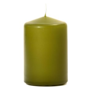 BELL TOP PILLARS | Sage 3 X 4 Unscented Pillar Candles 3X4 UNSCENTED PILLAR CANDLES BELL TOP PILLARS