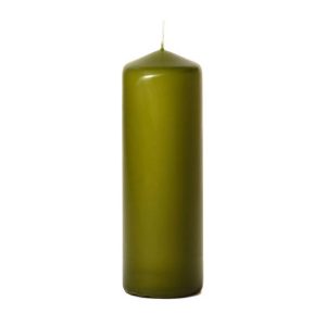 BELL TOP PILLARS | Sage 3 x 9 Unscented Pillar Candles 3X9 UNSCENTED PILLAR CANDLES BELL TOP PILLARS