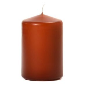 BELL TOP PILLARS | Terracotta 3 X 4 Unscented Pillar Candles 3X4 UNSCENTED PILLAR CANDLES BELL TOP PILLARS