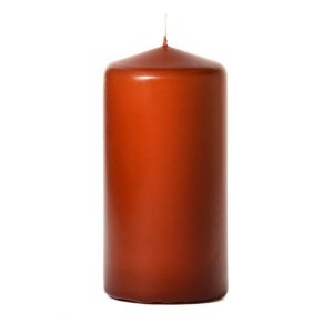 BELL TOP PILLARS | Terracotta 3 x 6 Unscented Pillar Candles 3X6 UNSCENTED PILLAR CANDLES BELL TOP PILLARS