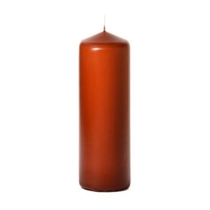 BELL TOP PILLARS | Terracotta 3 x 9 Unscented Pillar Candles 3X9 UNSCENTED PILLAR CANDLES BELL TOP PILLARS