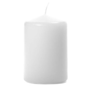 BELL TOP PILLARS | White 3 X 4 Unscented Pillar Candles 3X4 UNSCENTED PILLAR CANDLES BELL TOP PILLARS