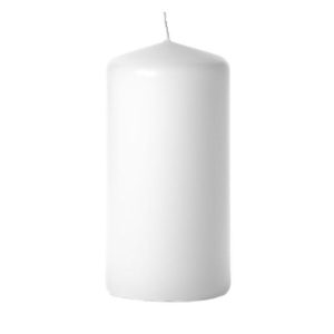 BELL TOP PILLARS | White 3 x 6 Unscented Pillar Candles 3X6 UNSCENTED PILLAR CANDLES BELL TOP PILLARS