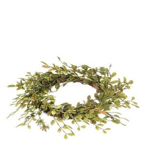 CANDLE RINGS | English Boxwood Candle Ring 4.5 Inch ACCENTS CANDLE RINGS