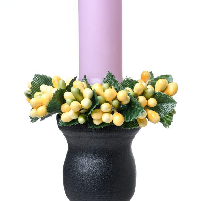 CANDLE RINGS | Rice Berry 1.5 Inch Candle Ring Yellow Light Green