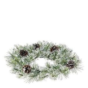 CANDLE RINGS | Snow Pine 6.5 Inch Candle Ring ACCENTS CANDLE RINGS