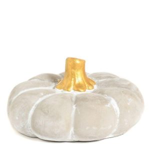 HOME DECOR | Cement Pumpkin Accent Small Gray ACCENTS HOME DECOR