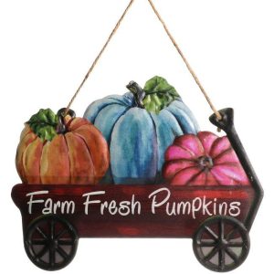 HOME DECOR | Farm Fresh Pumpkins Wagon Metal Sign ACCENTS HOME DECOR