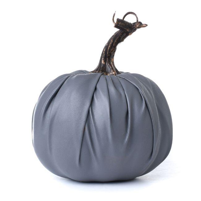 HOME DECOR | Faux Leather Pumpkin Gray