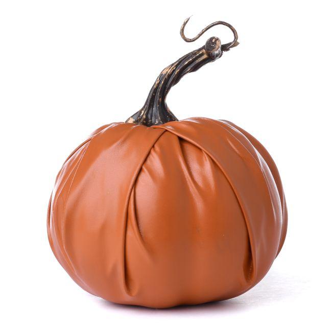 HOME DECOR | Faux Leather Pumpkin Orange