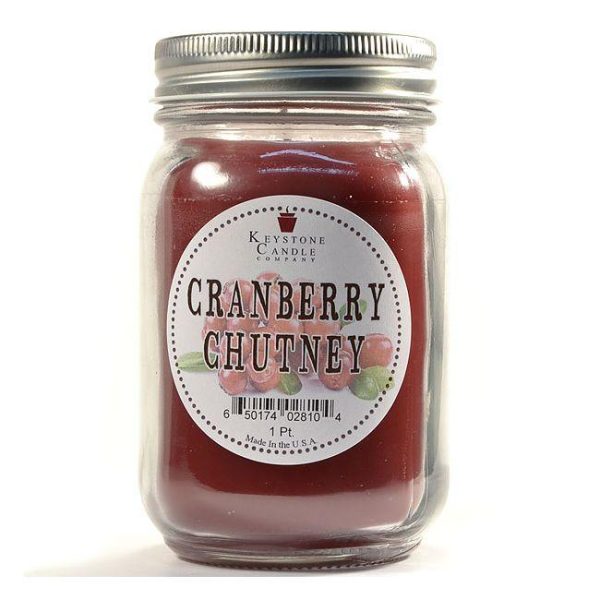 JAR CANDLES | Cranberry Chutney Mason Jar Candle Pint CANDLES JAR CANDLES