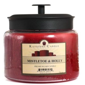 JAR CANDLES | Mistletoe and Holly 48 oz Mini Jar Candles 48 OZ MINI JAR CANDLES JAR CANDLES