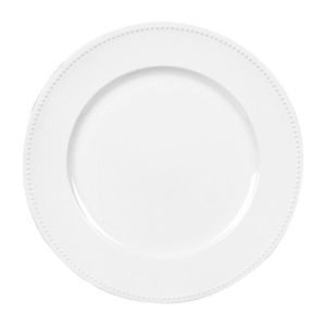 PLATES AND MIRRORS | Charger White Plastic 13 Inch CANDLE HOLDERS PLATES AND MIRRORS