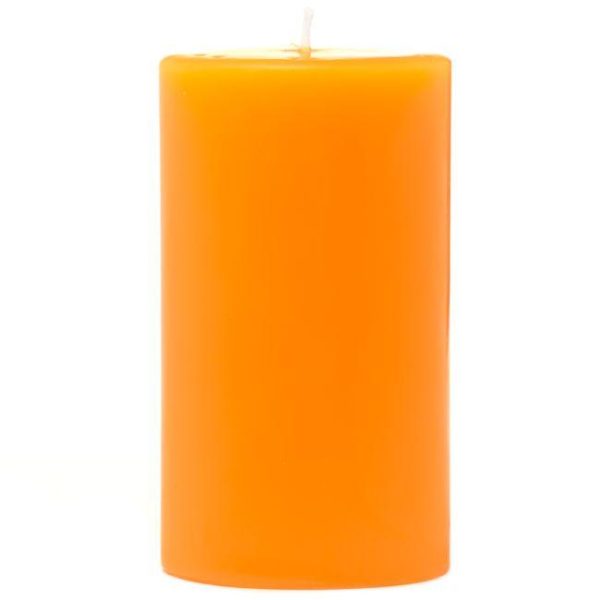 SMOOTH PILLARS | 2 x 3 Orange Twist Pillar Candles 2X3 PILLAR CANDLES SMOOTH PILLARS