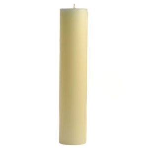 SMOOTH PILLARS | 2 x 9 Unscented Ivory Pillar Candles 2X9 PILLAR CANDLES SMOOTH PILLARS