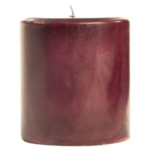 SMOOTH PILLARS | 3 x 3 Spiced Plum Pillar Candles 3X3 PILLAR CANDLES SMOOTH PILLARS