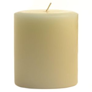 SMOOTH PILLARS | 3 x 3 Unscented Ivory Pillar Candles 3X3 PILLAR CANDLES SMOOTH PILLARS