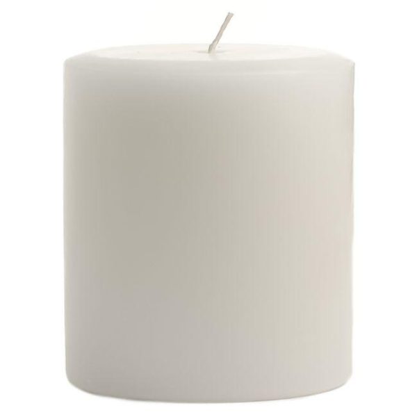 SMOOTH PILLARS | 3 x 3 Unscented White Pillar Candles 3X3 PILLAR CANDLES SMOOTH PILLARS