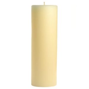 SMOOTH PILLARS | 3 x 9 Unscented Ivory Pillar Candles 3X9 PILLAR CANDLES SMOOTH PILLARS