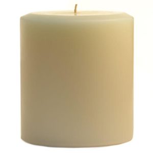 SMOOTH PILLARS | 4 x 4 Unscented Ivory Pillar Candles 4X4 PILLAR CANDLES SMOOTH PILLARS