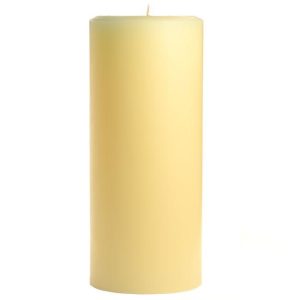 SMOOTH PILLARS | 4 x 9 Unscented Ivory Pillar Candles 4X9 PILLAR CANDLES SMOOTH PILLARS