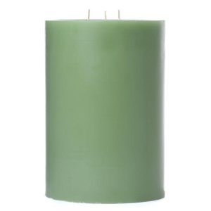 SMOOTH PILLARS | 6 x 9 Sage and Citrus Pillar Candles 3 WICK LARGE 6X9 PILLAR CANDLES SMOOTH PILLARS