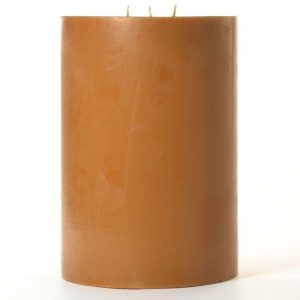 SMOOTH PILLARS | 6 x 9 Spiced Pumpkin Pillar Candles 3 WICK LARGE 6X9 PILLAR CANDLES SMOOTH PILLARS