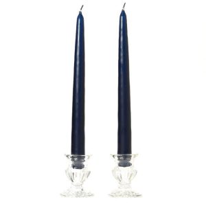 TAPER CANDLES | 10 Inch Navy Taper Candles Dozen 10 INCH TAPER CANDLES TAPER CANDLES