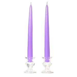 TAPER CANDLES | 10 Inch Orchid Taper Candles Dozen 10 INCH TAPER CANDLES TAPER CANDLES