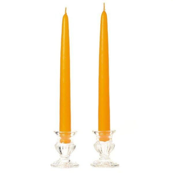 TAPER CANDLES | 8 Inch Mango Taper Candles Pair 8 INCH TAPER CANDLES TAPER CANDLES