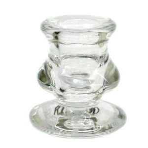 TAPER HOLDERS | 2 Inch Glass Taper Holder CANDLE HOLDERS TAPER HOLDERS