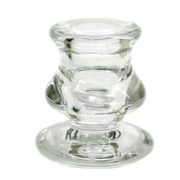 TAPER HOLDERS | 2 Inch Glass Taper Holder CANDLE HOLDERS TAPER HOLDERS