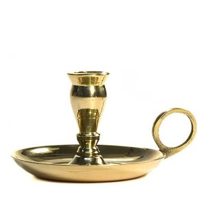 TAPER HOLDERS | Mini Brass Chamberstick 2 Inch CANDLE HOLDERS TAPER HOLDERS