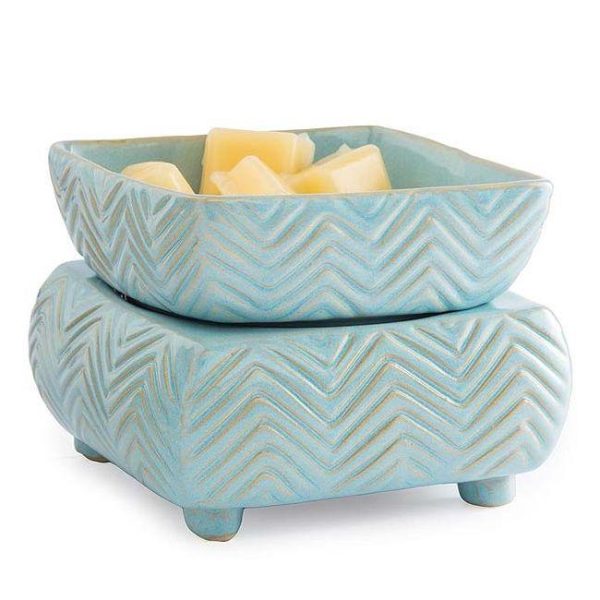 TART BURNERS | Candle Warmer & Dish Chevron CANDLE WARMERS TART BURNERS