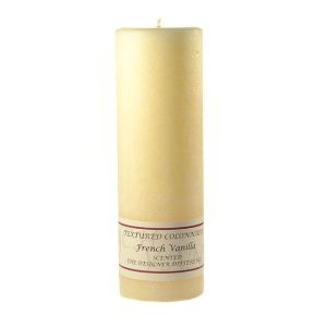 TEXTURED PILLARS | Textured French Vanilla 3 x 9 Pillar Candles CANDLES TEXTURED PILLARS