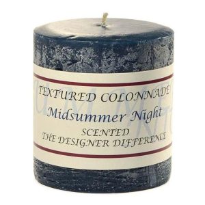 TEXTURED PILLARS | Textured Midsummer Night 3 x 3 Pillar Candles CANDLES TEXTURED PILLARS