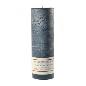 TEXTURED PILLARS | Textured Midsummer Night 3 x 9 Pillar Candles CANDLES TEXTURED PILLARS