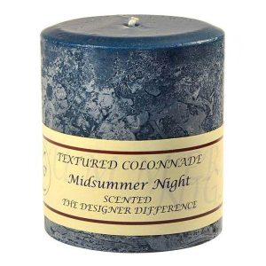 TEXTURED PILLARS | Textured Midsummer Night 4 x 4 Pillar Candles CANDLES TEXTURED PILLARS