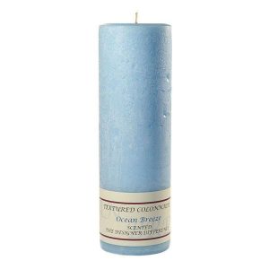 TEXTURED PILLARS | Textured Ocean Breeze 3 x 9 Pillar Candles CANDLES TEXTURED PILLARS